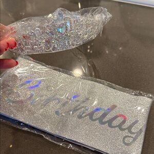 Silver Tiara and Birthday Sash Set